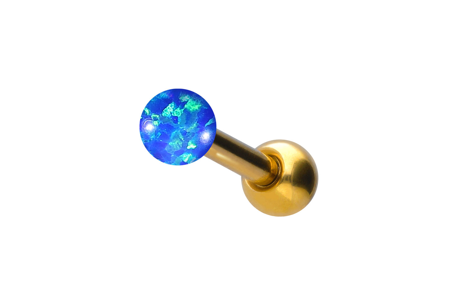 Titan Ohrpiercing SYNTHETISCHER OPAL
